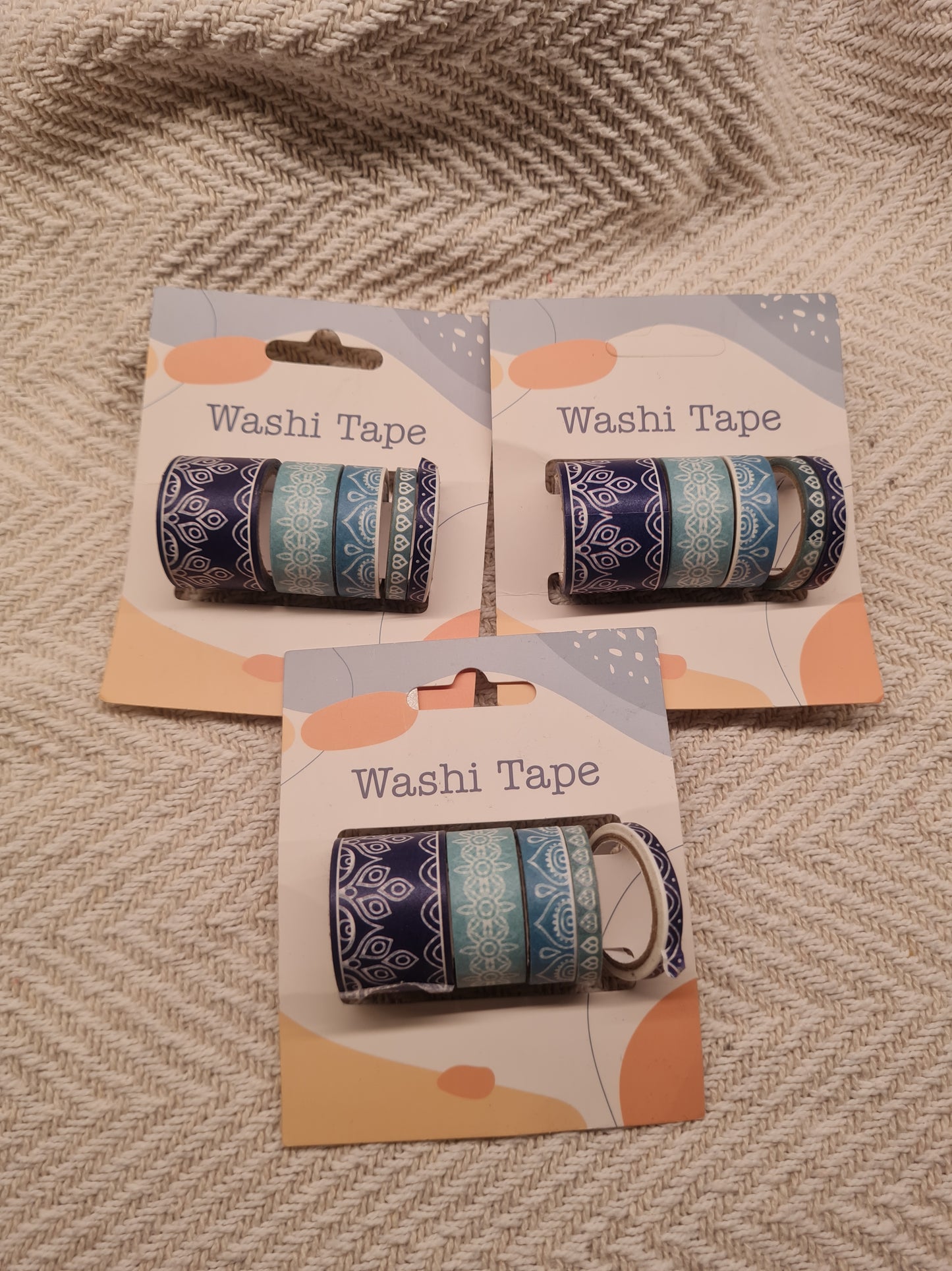 Washi Tape bleu – Lot de 3 coffrets