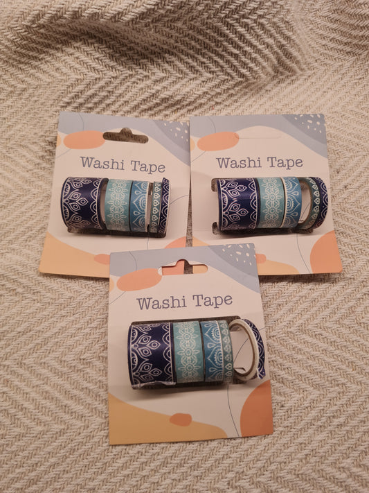 Washi Tape bleu – Lot de 3 coffrets