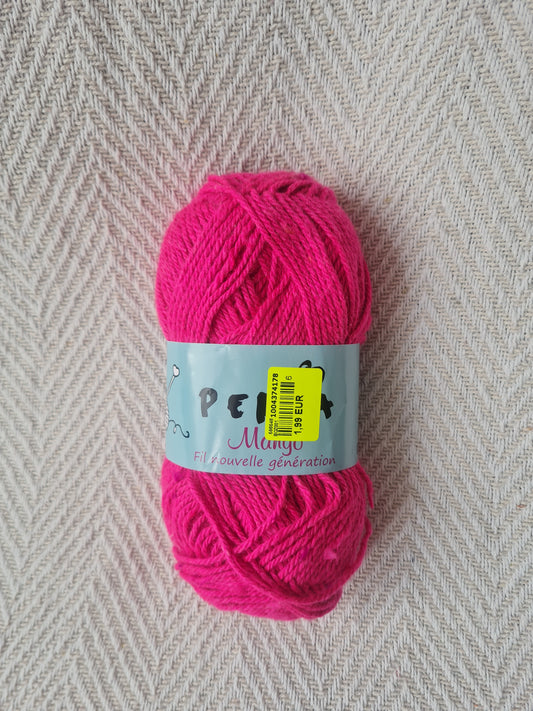Pelote de laine Coloris Rose Fuchsia