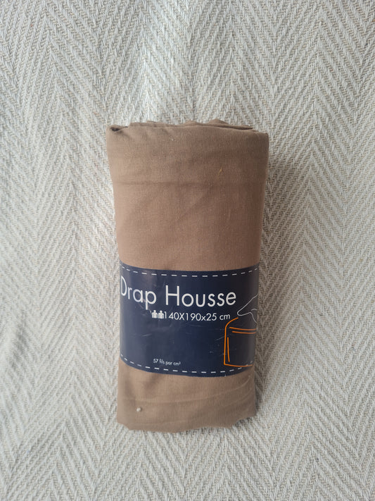 🛏️ Drap-housse 140×190×25 cm taupe