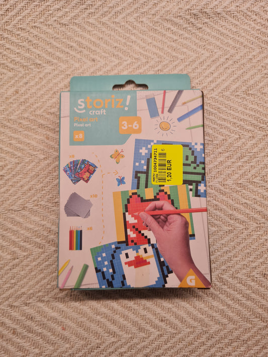 Kit créatif “Storiz! Pixel Craft” – Dessin pixelisé (3–6 ans)