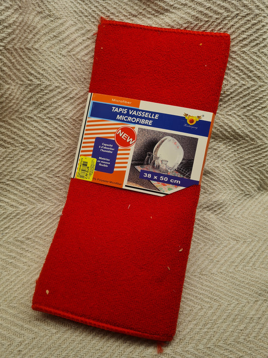 Tapis vaisselle microfibre – Rouge